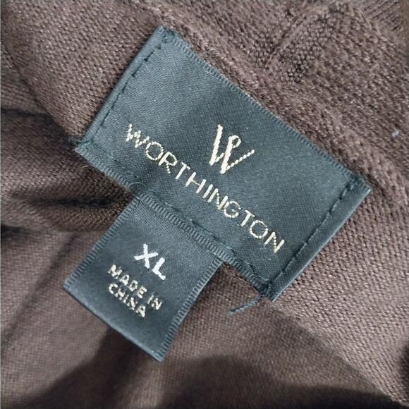 NWT! WORTHINGTON! ESPRESSO BROWN RIBBED KNIT DUSTER CARDIGAN SWEATER! SZ XL - Picture 7 of 10